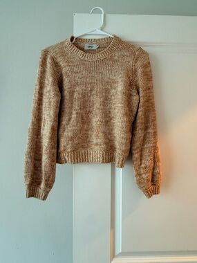 ONLY Beige Tan Crewneck Knit Sweater